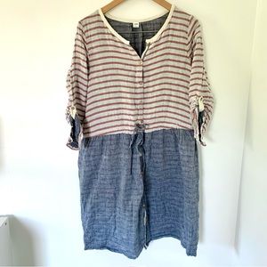 Red white and blue striped dress